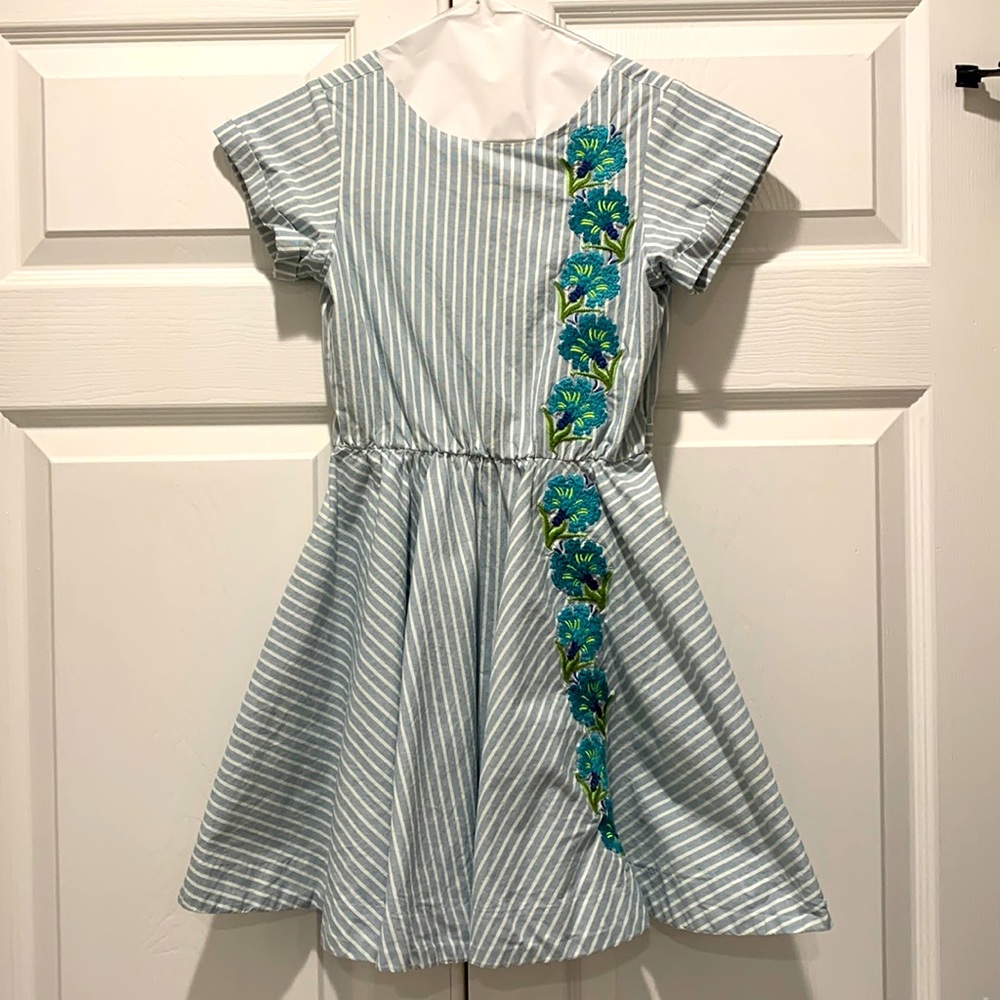 Tea Collection Floral Embroidered Dress Size 8